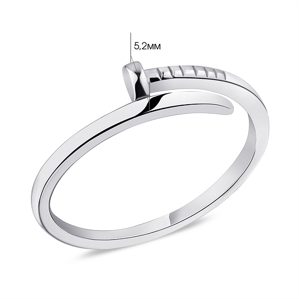 Каблучка срібна без каменів (арт. 7501/3868) – зображення 2