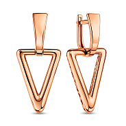 Фото Серьги из красного золота без камней (арт. 111332)