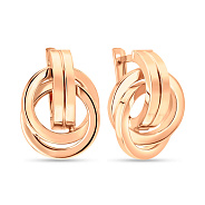 Фото Серьги из красного золота без камней (арт. 108428)
