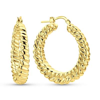 Золотые серьги-кольца Francelli (арт. 109777/30ж)