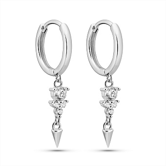 Серьги из серебра с фианитами (арт. 7502/2181217)