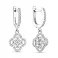 Серебряные серьги Клевер с фианитами (арт. 7502/10099) – изображение 1