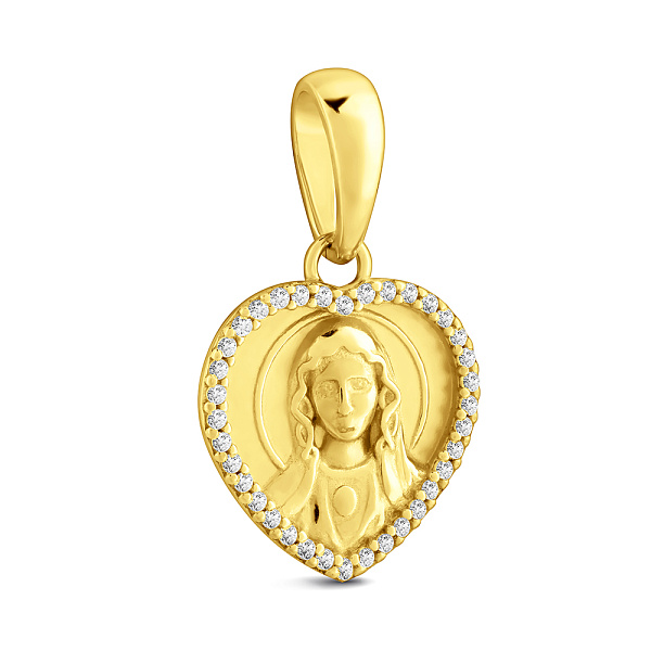 Золотая ладанка иконка Дева Мария (арт. 7517/2471ж) – изображение 1