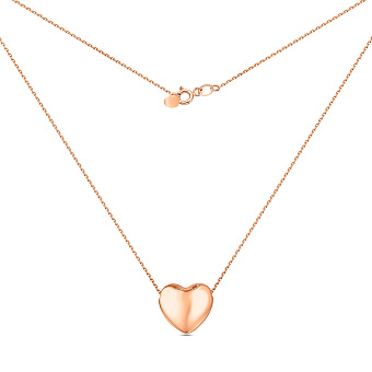 Золотое колье Сердце (арт. 360237)