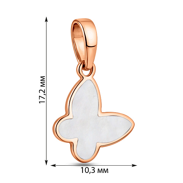 Золотой подвес Бабочки с эмалью (арт. 441208еп) – изображение 5