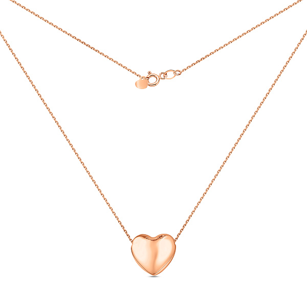 Золотое колье Сердце (арт. 360237) – изображение 1
