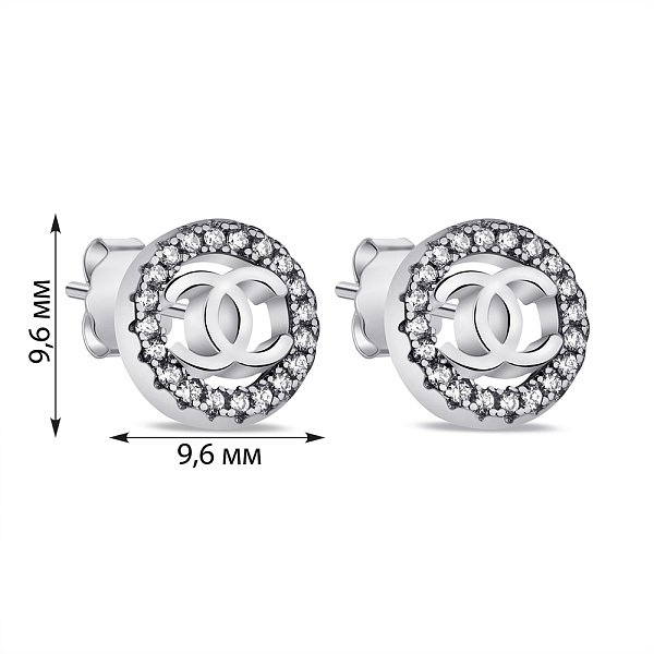 Серьги из серебра (арт. 7518/6665) – изображение 2