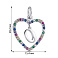 Серебряный подвес Сердце Буква О (арт. 7503/П2ФЦ/1185) – изображение 2