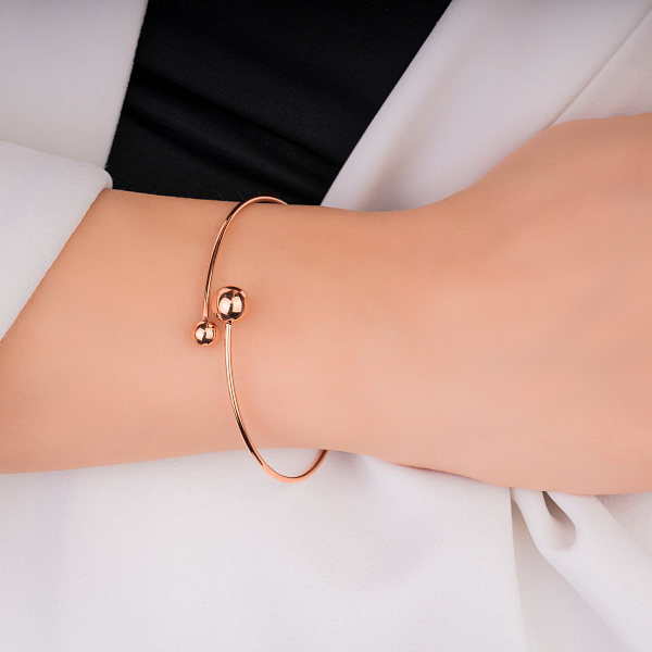 Жесткий браслет из красного золота (арт. 326554) – изображение 2