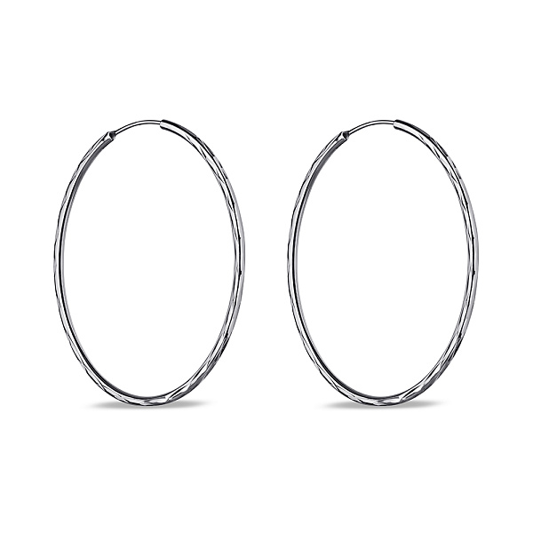 Серебряные серьги без камней (арт. 7502/9833/50) – изображение 1