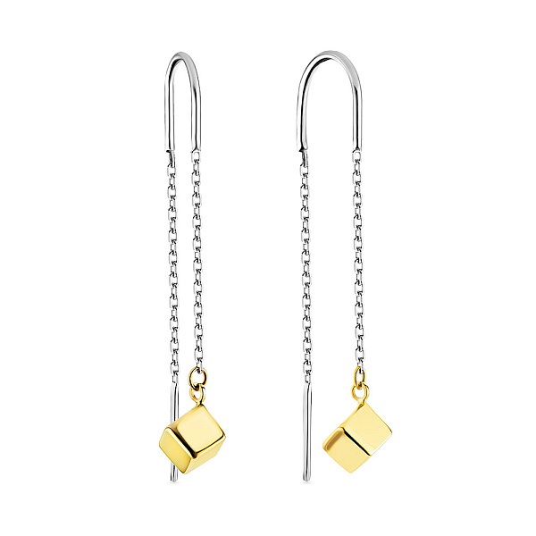 Золоті сережки протяжки (арт. 106772б) – зображення 1