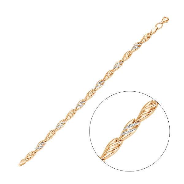 Золотой браслет с алмазной гранью (арт. 327017р) – изображение 1