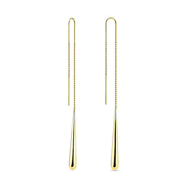 Золотые серьги протяжки (арт. 105033ж) – изображение 1