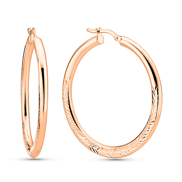 Серьги-кольца из красного золота (арт. 1091615/30) – изображение 1