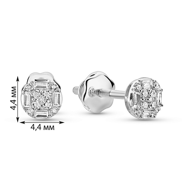 Золотые серьги с бриллиантами (арт. С341610015б) – изображение 2