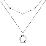 Многослойное колье из серебра Trendy Style (арт. 7507/1859)