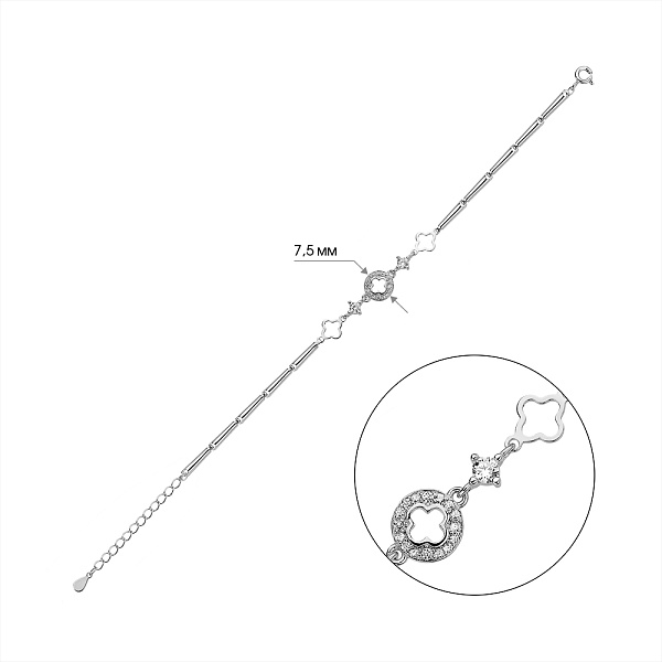 Браслет из серебра с фианитами (арт. 7509/4900) – изображение 2