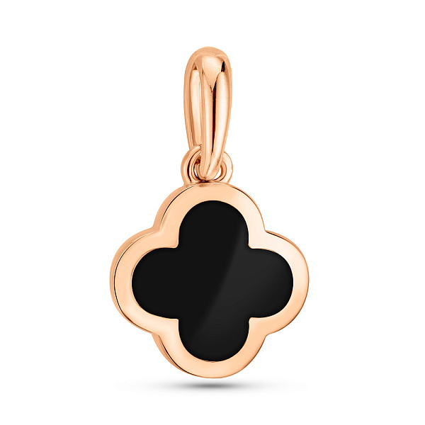 Золотий кулон Конюшина з емаллю (арт. 130849Деч) – зображення 1