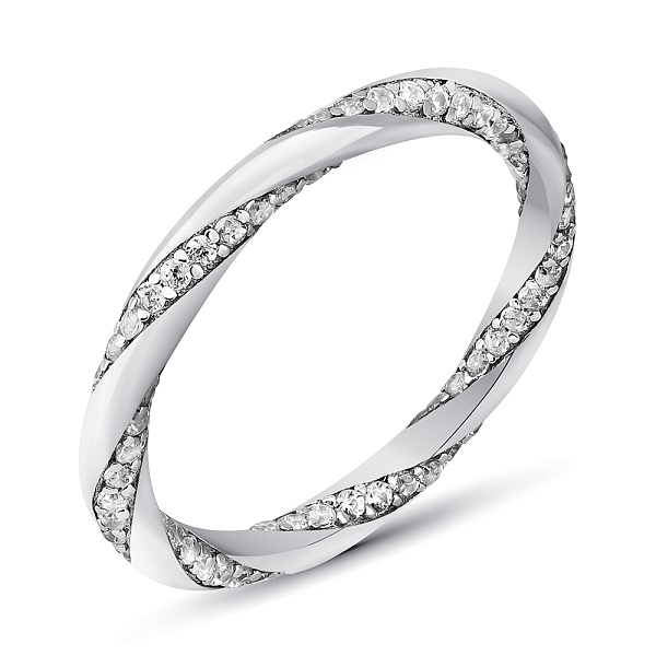 Серебряное кольцо с дорожкой из фианитов (арт. 7501/8108) – изображение 1