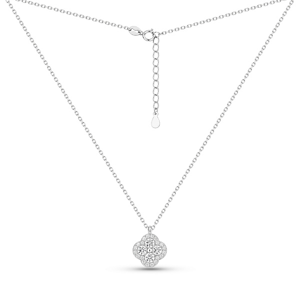 Серебряное колье Клевер с фианитами (арт. 7507/2515) – изображение 2