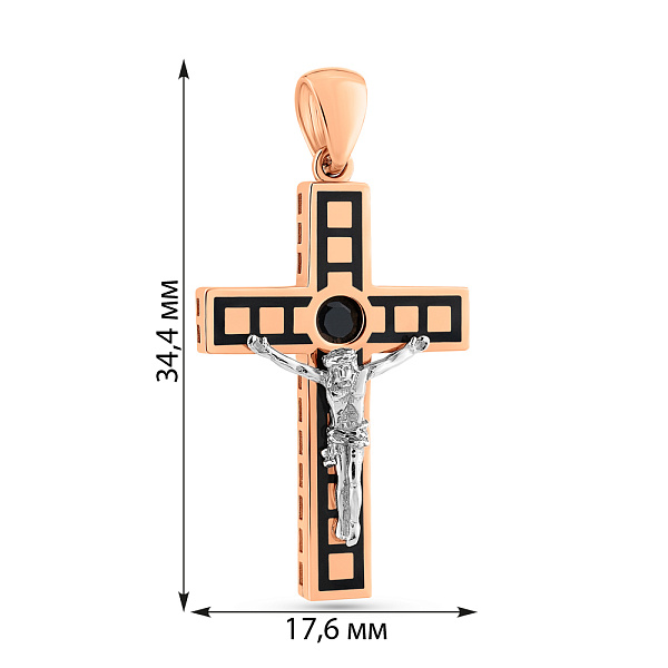 Золотой нательный крестик (арт. 500663ч) – изображение 3