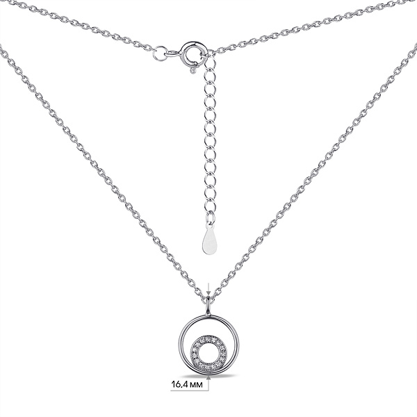 Серебряное колье с фианитами (арт. 7507/2145) – изображение 3