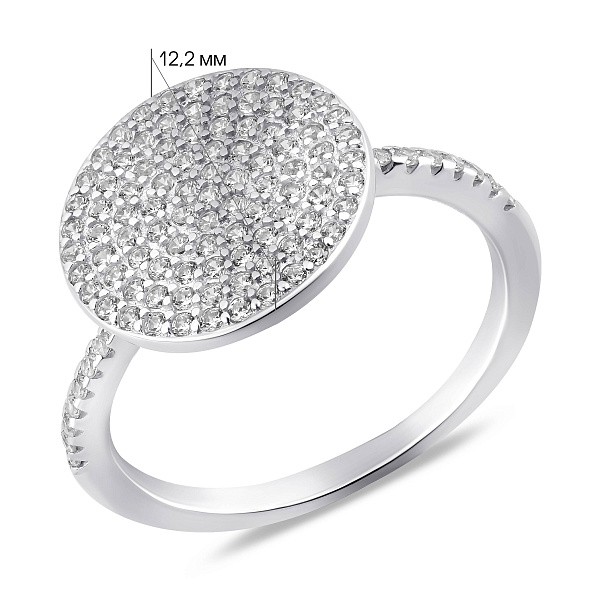 Серебряное кольцо с россыпью фианитов (арт. 7501/8551) – изображение 2