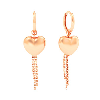 Золоті сережки Сердечка (арт. 1101028)