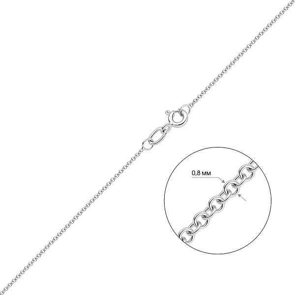 Цепочка из белого золота плетения Шопард (арт. ц3021602б) – изображение 3