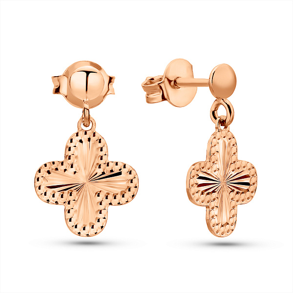 Золотые серьги с подвесками (арт. 1092041) – изображение 1