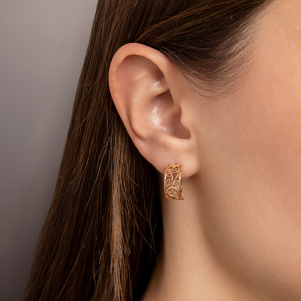 Золотые серьги без камней (арт. 117000) – изображение 2