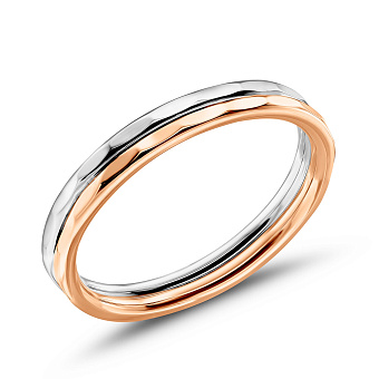 Обручка з комбінованного золота (арт. 239244кб)