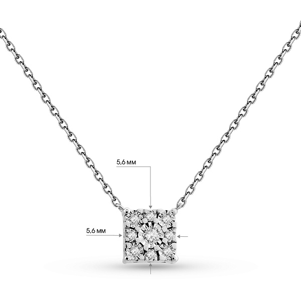 Золоте кольє з діамантами (арт. Ц011722010б) – зображення 4