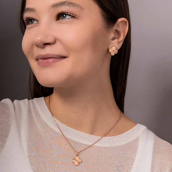 Серьги из красного золота (арт. 111316а) – изображение 5