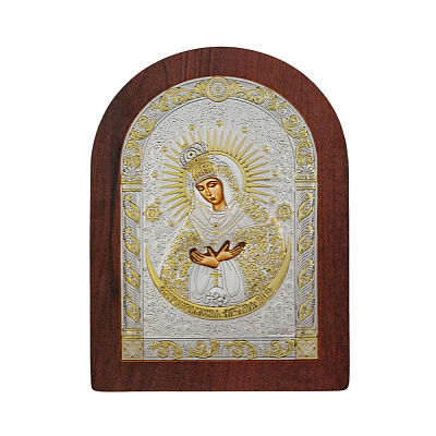 Ікона Божа Матір Остробрамська (103х75 мм) (арт. AR-2/008AG/R)