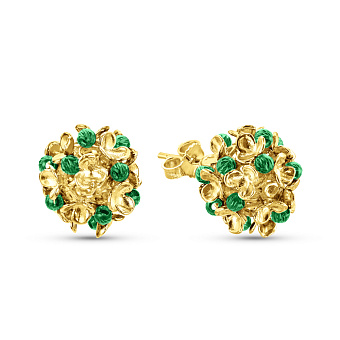 Сережки-пусети Francelli з жовтого золота (арт. 1091611жз)