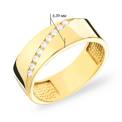 Золотое кольцо с фианитами (арт. 140495ж)