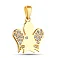 Подвес Ангел из желтого золота с фианитами  (арт. 423927ж) – изображение 1