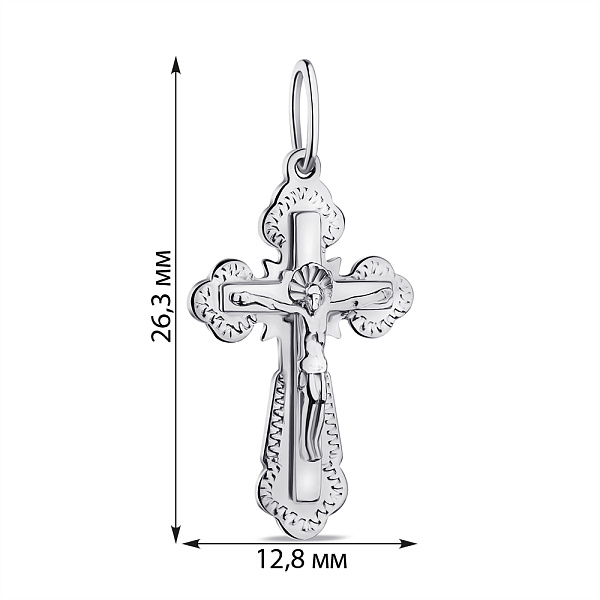 Серебряный крестик с распятием (арт. 7504/2-8008.0.2) – изображение 2