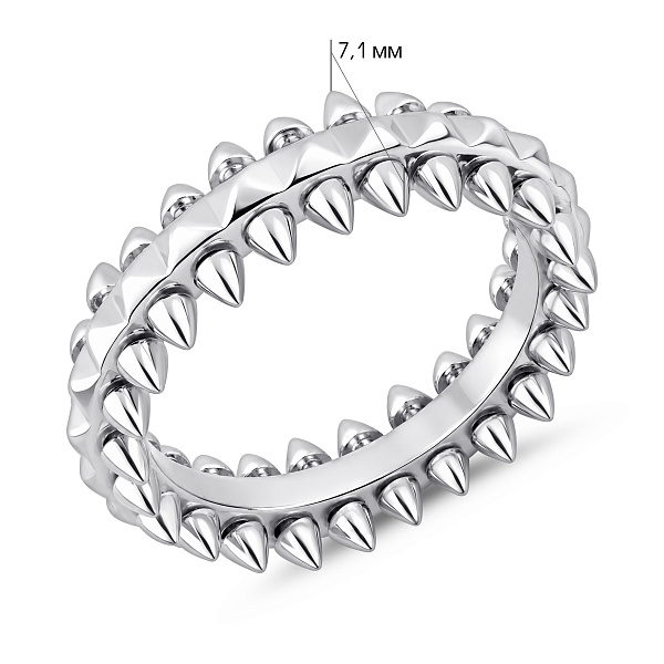 Серебряное кольцо без камней (арт. 7501/8757) – изображение 3