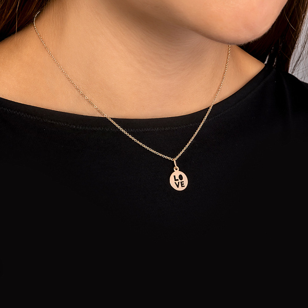 Підвіс Love з червоного золота (арт. 440702) – зображення 2