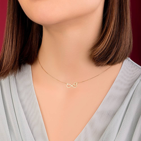 Колье Бесконечность из красного золота (арт. 352540) – изображение 3