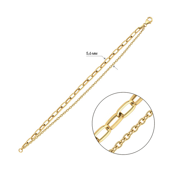 Золотой браслет Звенья (арт. 3261111ж) – изображение 2