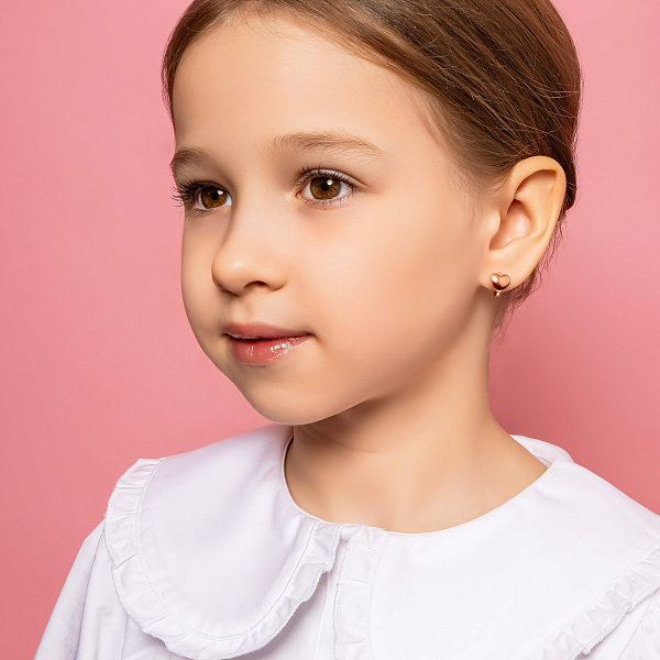 Золоті сережки Сердечка (арт. 1101001) – зображення 3