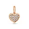 Золотая подвеска Сердечко с фианитами (арт. 424934) – изображение 1