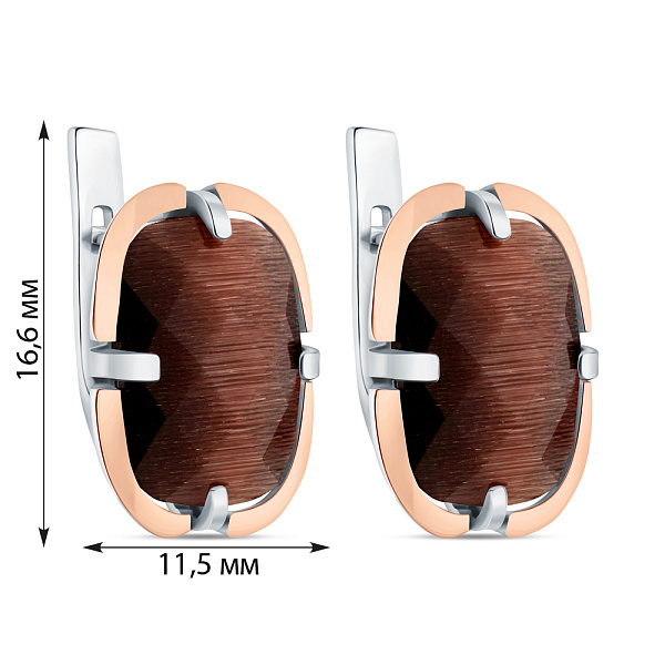 Серьги из серебра с улекситом (арт. 7202/602Улкрсп) – изображение 2