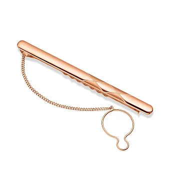 Золотой зажим для галстука без камней  (арт. 200077м)