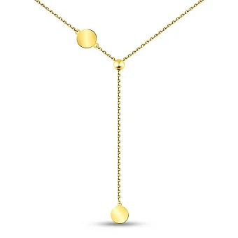 Колье FLY из желтого золота с регулировкой длины (арт. 352692/10ж)