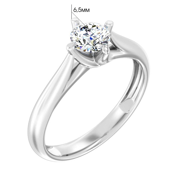 Каблучка з білого золота з діамантом (арт. К01133105036б) – зображення 4