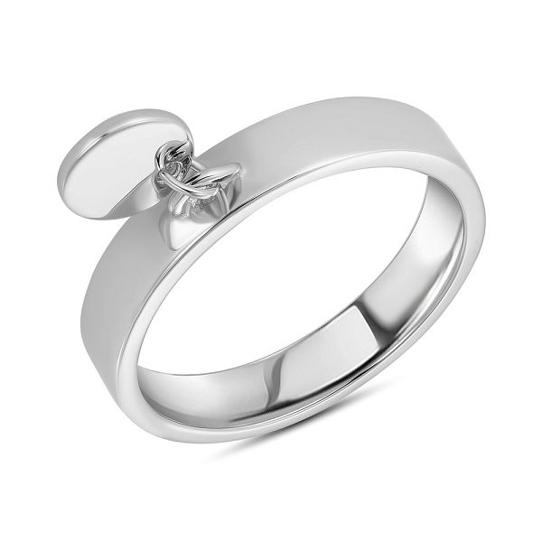 Серебряное кольцо с подвеской в виде монеты (арт. 7501/4892) – изображение 1